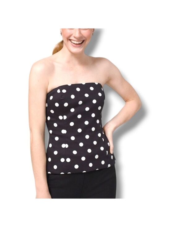 White House Black Market Tops - White House Black Market Dotted Bustier Top